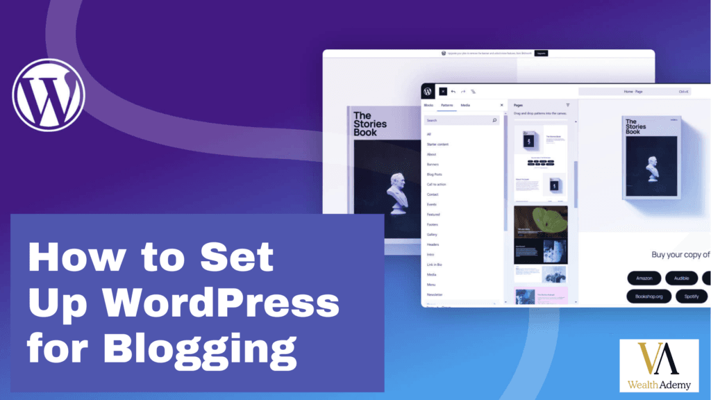 how to set up WordPress for blogging