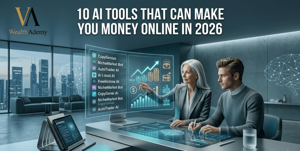 WealthAdemy | 10 AI Tools That Can Make You Money Online in 2026 WealthAdemy | 10 AI Tools That Can Make You Money Online in 2026